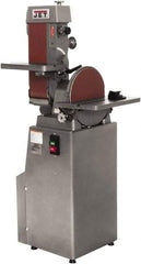 Jet - 48 Inch Long x 6 Inch Wide Belt, 12 Inch Diameter, Vertical Combination Sanding Machine - 2,850 Ft./min Belt Speed, 1-1/2 HP, Single Phase - Caliber Tooling