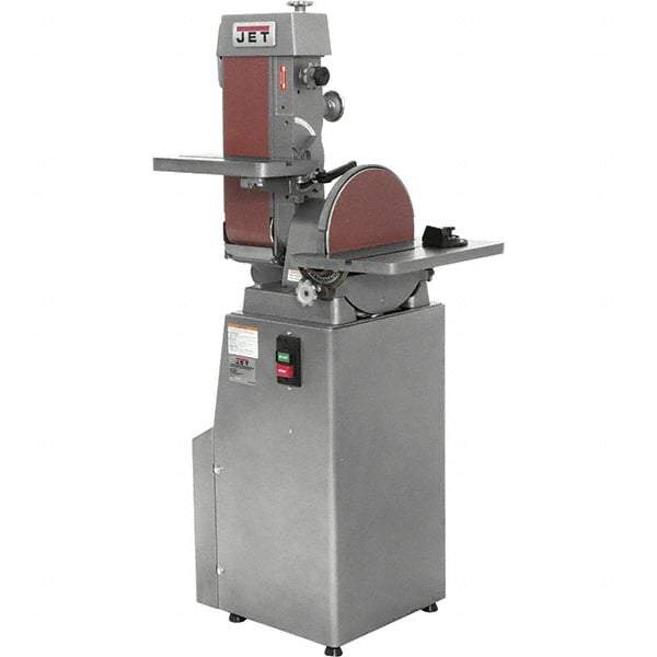 Jet - 48 Inch Long x 6 Inch Wide Belt, 12 Inch Diameter, Horizontal and Vertical Combination Sanding Machine - 2,850 Ft./min Belt Speed, 1-1/2 HP, Three Phase - Caliber Tooling