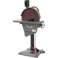 Jet - 20 Inch Diameter, 1,725 RPM, 3 Phase Disc Sanding Machine - 27-1/2 Inch Long x 10-1/2 Inch Wide, 30 Inch Overall Length x 53 Inch Overall Height - Caliber Tooling