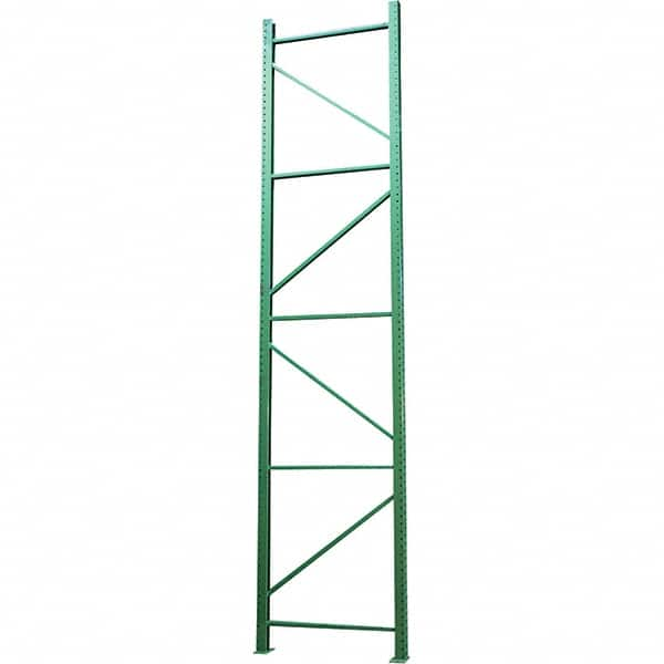 Vestil - 24,000 Lb Capacity Heavy-Duty Framing Upright Pallet Storage Rack - 42" Wide x 120" High x 42" Deep, Green - Caliber Tooling