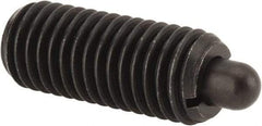 Vlier - 5/8-11, 1-1/2" Thread Length, 5/16" Plunger Projection, Steel Threaded Spring Plunger - 0.308 - 0.31" Max Plunger Diam, 1-1/2" Plunger Length, 10.5 Lb Init End Force, 25.5 Lb Final End Force - Caliber Tooling