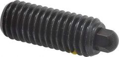 Vlier - 1/2-13, 1-1/4" Thread Length, 1/4" Plunger Projection, Steel Threaded Spring Plunger - 1/4 (Hex)" Max Plunger Diam, 1-1/4" Plunger Length, 6.6 Lb Init End Force, 17.4 Lb Final End Force, 1/4" Hex - Caliber Tooling