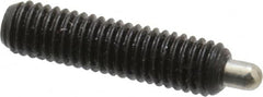 Vlier - 10-32, 3/4" Thread Length, 1/8" Plunger Projection, Steel Threaded Spring Plunger - 0.091 - 0.092" Max Plunger Diam, 3/4" Plunger Length, 1.3 Lb Init End Force, 2.7 Lb Final End Force, 0.063" Hex - Caliber Tooling