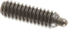 Vlier - 1/4-20, 3/4" Thread Length, 1/8" Plunger Projection, Steel Threaded Spring Plunger - 0.117 - 0.118" Max Plunger Diam, 3/4" Plunger Length, 2 Lb Init End Force, 9 Lb Final End Force, 0.079" Hex - Caliber Tooling