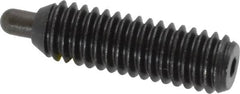 Vlier - 5/16-18, 1" Thread Length, 3/16" Plunger Projection, Steel Threaded Spring Plunger - 0.133 - 0.135" Max Plunger Diam, 1" Plunger Length, 3 Lb Init End Force, 15 Lb Final End Force, 0.093" Hex - Caliber Tooling