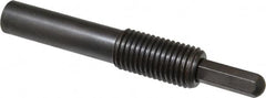 Vlier - 1-8, 2" Thread Length, 1-1/2" Plunger Projection, Steel Threaded Spring Plunger - 0.5000 (Hex)" Max Plunger Diam, Long, 7" Plunger Length, 16 Lb Init End Force, 68 Lb Final End Force, 0.5" Hex - Caliber Tooling