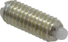 Vlier - 10-32, 0.468" Thread Length, 0.065" Plunger Projection, Steel Threaded Spring Plunger - 0.093" Max Plunger Diam, 0.468" Plunger Length, 1.75 Lb Init End Force, 6.25 Lb Final End Force - Caliber Tooling