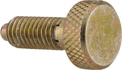 Gibraltar - 3/8-16, 3/4" Thread Length, 0.185" Max Plunger Diam, 1 Lb Init to 8 Lb Final End Force, Knob Handle Plunger - Knurled Knob, 0.94" Body Length, 3/4" Length Under Head/Shoulder, 0.218" Plunger Projection - Caliber Tooling