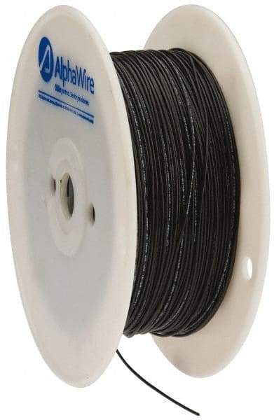 Alpha Wire - 24 AWG, 1 Strand, 305 m OAL, Tinned Copper Hook Up Wire - Black PVC Jacket, 0.052" Diam - Caliber Tooling