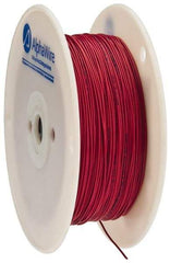 Alpha Wire - 24 AWG, 1 Strand, 305 m OAL, Tinned Copper Hook Up Wire - Red PVC Jacket, 0.052" Diam - Caliber Tooling