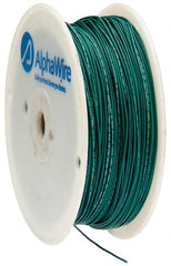 Alpha Wire - 22 AWG, 1 Strand, 305 m OAL, Tinned Copper Hook Up Wire - Green PVC Jacket, 0.057" Diam - Caliber Tooling