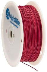 Alpha Wire - 22 AWG, 1 Strand, 305 m OAL, Tinned Copper Hook Up Wire - Red PVC Jacket, 0.057" Diam - Caliber Tooling