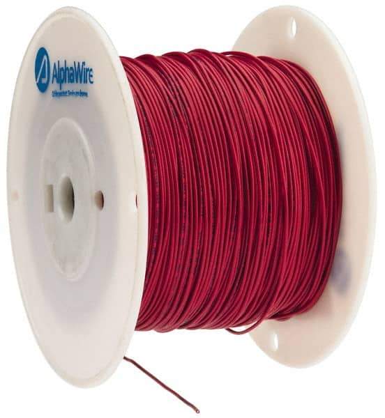 Alpha Wire - 20 AWG, 1 Strand, 305 m OAL, Tinned Copper Hook Up Wire - Red PVC Jacket, 0.064" Diam - Caliber Tooling