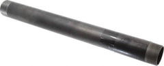 B&K Mueller - Schedule 40, 1-1/2" Diam x 18" Long Steel Black Pipe Nipple - Threaded - Caliber Tooling