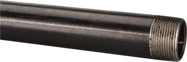 B&K Mueller - Schedule 40, 1-1/4" Diam x 72" Long Steel Black Pipe Nipple - Threaded - Caliber Tooling