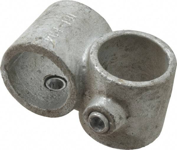 PRO-SAFE - 1" Pipe, Crossover, Malleable Iron Cross Pipe Rail Fitting - Galvanized Finish - Caliber Tooling