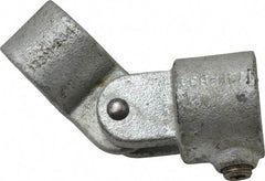 PRO-SAFE - 1" Pipe, Malleable Iron Swivel Socket Pipe Rail Fitting - Galvanized Finish - Caliber Tooling