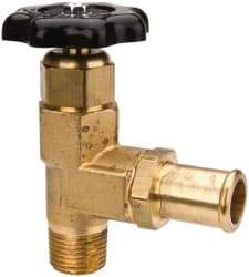 Parker - Hose I.D. x MNPTF End Connection Brass Truck Valve - 3.73" OAL, 3/4 x 1/2" Pipe - Caliber Tooling