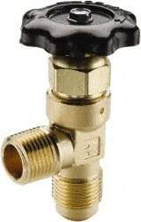 Parker - MNPTF x Flare End Connection Brass Truck Valve - 3.6" OAL, 1/2 x 5/8" Pipe - Caliber Tooling