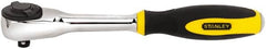 Stanley - 3/8" Drive Pear Head Ratchet - Chrome Finish, 9" OAL, 60 Gear Teeth, Rotator Head - Caliber Tooling