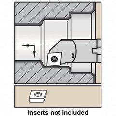 Kennametal - 25mm Min Bore Diam, 250mm OAL, 20mm Shank Diam, A-SCLC Indexable Boring Bar - CC.. Insert, Screw Holding Method - Caliber Tooling