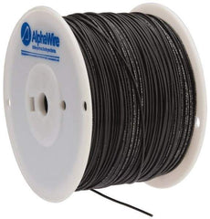 Alpha Wire - 16 AWG, 1 Strand, 305 m OAL, Tinned Copper Hook Up Wire - Black PVC Jacket, 0.083" Diam - Caliber Tooling