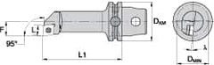 Kennametal - Right Hand Cut, Size KM63, CC.. Insert Compatiblity, Internal Modular Turning & Profiling Cutting Unit Head - 27mm Ctr to Cutting Edge, 140mm Head Length, Through Coolant, Series Screw-On - Caliber Tooling