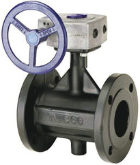 NIBCO - 3" Pipe, Flanged Butterfly Valve - Bare Stem Handle, Ductile Iron Body, Polyamide Seat, 285 WOG, EPDM Coated Ductile Iron Disc, Stainless Steel Stem - Caliber Tooling