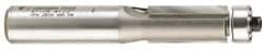 Amana Tool - 1/2" Cut Diam, 1" Length of Cut, 2 Flute Flush Trim Edge Profile Router Bit - Carbide-Tipped, 1/2" Shank Diam, 3-1/4" OAL, Uncoated - Caliber Tooling