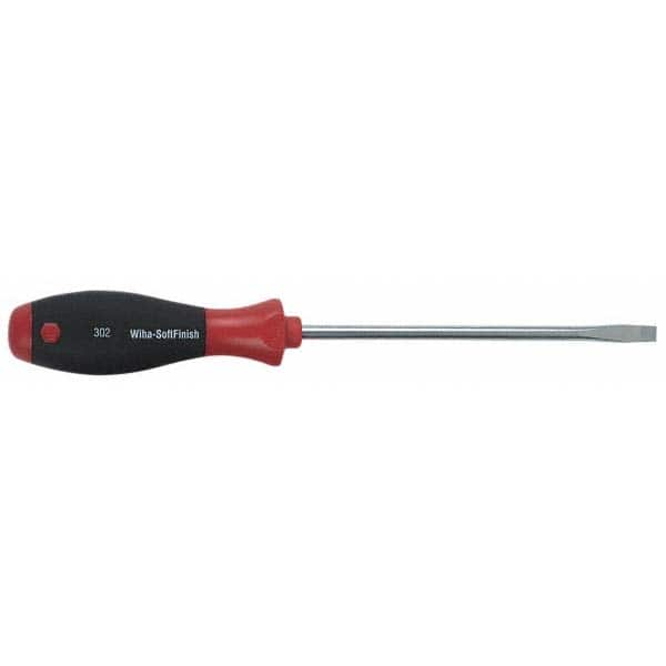 Wiha - 5/16" Blade Width, 7" OAL, Standard Slotted Screwdriver - Exact Industrial Supply