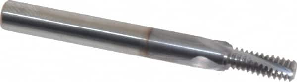 Vargus - #10-32, #12-32 to 3/8-32 UNEF, UNF, 0.15" Cutting Diam, 3 Flute, Solid Carbide Helical Flute Thread Mill - Internal Thread, 0.391" LOC, 1.772" OAL, 3/16" Shank Diam - Caliber Tooling