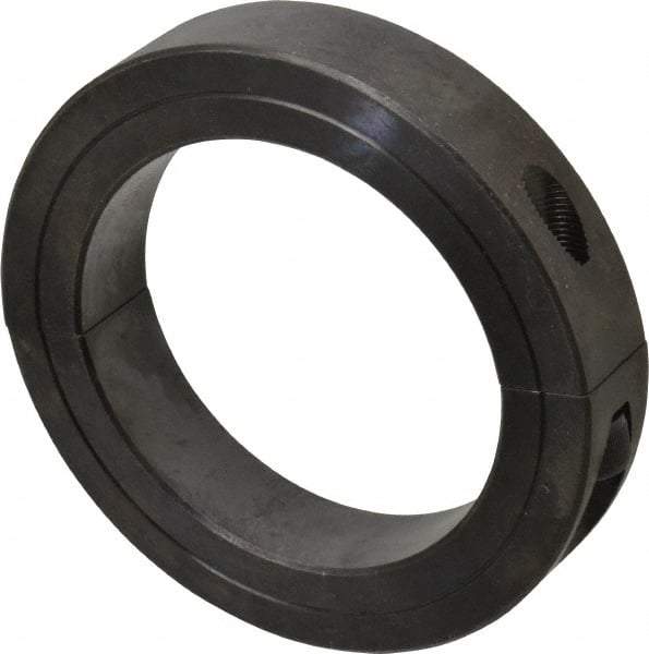 Climax Metal Products - 3-3/16" Bore, Steel, Two Piece Clamp Collar - 4-1/2" Outside Diam, 7/8" Wide - Caliber Tooling