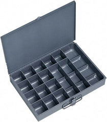 Durham - 13-3/8 Inches Wide x 2 Inches High x 9-1/4 Inches Deep Compartment Box - Steel , 17 Compartments - Caliber Tooling