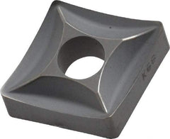 Kennametal - CNMS432 Grade K68 Carbide Turning Insert - Uncoated, 80° Diamond, 1/2" Inscr Circle, 3/16" Thick, 1/32" Corner Radius - Caliber Tooling