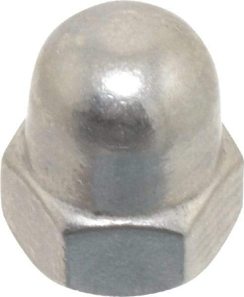 Value Collection - M5x0.8 Metric Coarse, 8mm Width Across Flats, Uncoated, Stainless Steel Acorn Nut - 10mm Overall Height, Austenitic A2, DIN 1587 - Caliber Tooling