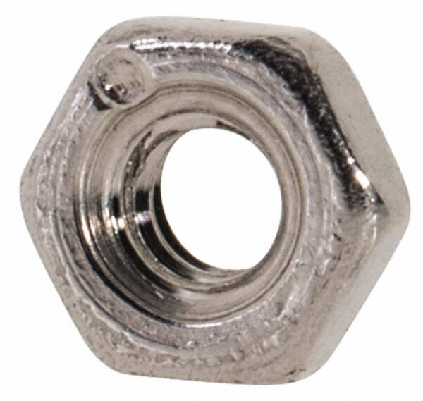 Value Collection - M2x0.40 Metric Coarse Stainless Steel Right Hand Hex Nut - 4mm Across Flats, 1.6mm High, Uncoated - Caliber Tooling