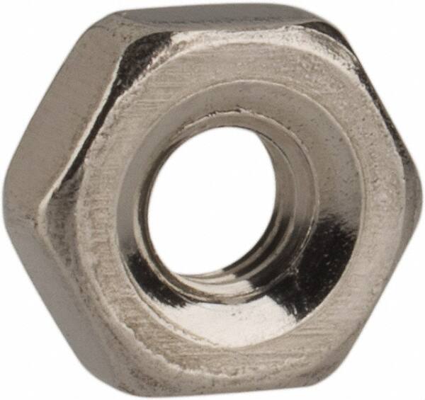 Value Collection - M2.5x0.45 Metric Coarse Stainless Steel Right Hand Hex Nut - 5mm Across Flats, 2mm High, Uncoated - Caliber Tooling