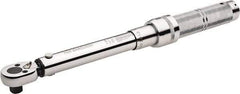 Paramount - 3/8" Drive Micrometer Type Ratchet Head Torque Wrench - 6.2 N/m to 29 N/m Torque, 11-1/2" OAL, 1 In/Lb Graduation - Caliber Tooling