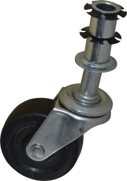 Bevco - Black Rubber Wheel Casters (5) - For Adjustable Height Chairs - Caliber Tooling