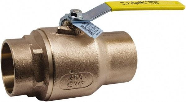 Conbraco - 1-1/2" Pipe, Standard Port, Lead Free Bronze Standard Ball Valve - 2 Piece, Solder x Solder Ends, Lever Handle, 600 WOG, 150 WSP - Caliber Tooling