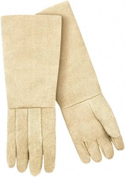 Steiner - Size Universal Wool Lined Fiberglass Heat Resistant Glove - 23" OAL, Slip-On Cuff - Caliber Tooling