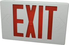 Mule - 1 Face, 2 Watt, White, Polycarbonate, LED, Illuminated Exit Sign - 120/277 VAC, No Battery Backup, Universal Mounted, 12 Inch Long x 1-1/2 Inch Wide x 7-1/2 Inch High - Caliber Tooling