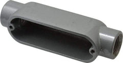 Thomas & Betts - C Body, 1/2" Trade, IMC, Rigid Aluminum Conduit Body - Oval, 4-3/8" OAL, 4.3 cc Capacity, Gray - Caliber Tooling