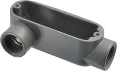 Thomas & Betts - LR Body, 3/4" Trade, IMC, Rigid Aluminum Conduit Body - Oval, 4-1/8" OAL, 7.3 cc Capacity, Gray - Caliber Tooling