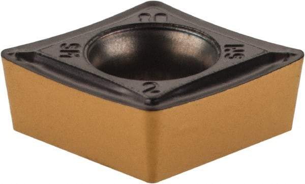 Iscar - CCMT3-2 SM Grade IC807 Carbide Turning Insert - TiAlN Finish, 80° Diamond, 3/8" Inscr Circle, 5/32" Thick, 1/32" Corner Radius - Caliber Tooling