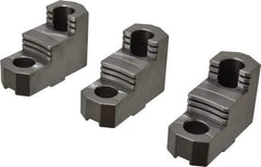 Buck Chuck Company - 10" Max Chuck Diam Compatibility, Steel Tongue & Groove Hard Lathe Top Jaws - 2" High - Caliber Tooling