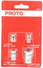 Proto - 1/4, 3/8, 1/2" Drive, Ratcheting Wrench Adapter Set Inch - 1-1/8" OAL - Caliber Tooling