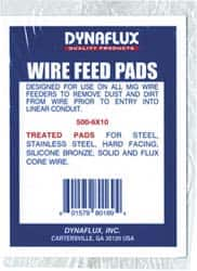 Dynaflux - Treated Wire Feed Pads - For Use with All Size MIG Wire - Exact Industrial Supply