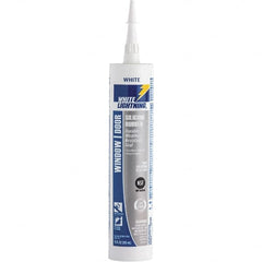 White Lightning - 10 oz Cartridge White RTV Silicone Joint Sealant - -80 to 450°F Operating Temp, 30 min Tack Free Dry Time, 24 hr Full Cure Time - Caliber Tooling