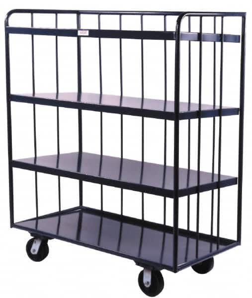 Durham - 1,200 Lb Capacity, Steel Open Portable Shelf Truck - 42" Wide x 61" High - Caliber Tooling